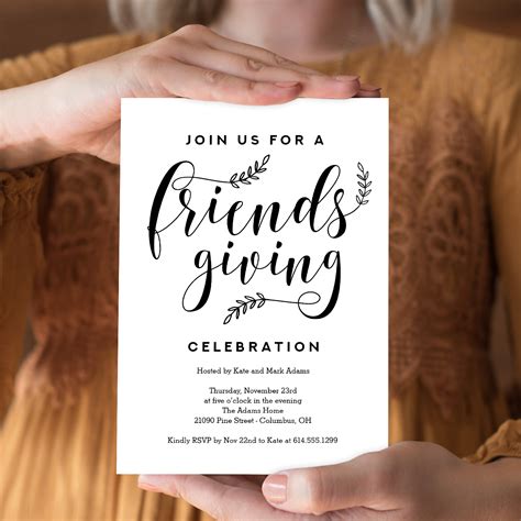 Free Friendsgiving Invite Template